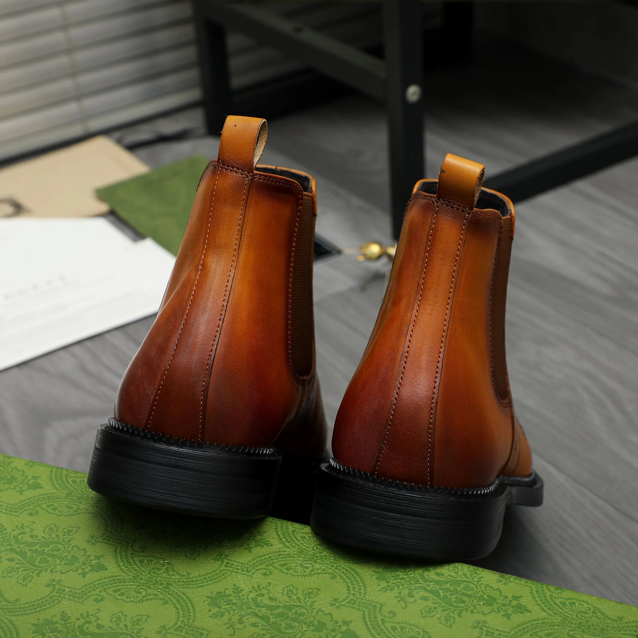 Men's shoes 💰p620 Product trademark: GUCCI "Gucci" high-top business leather shoes Regular size: 37-46 (37.46 custom-made, non-refundable) Product materials: Selected carved cowhide upper, pigskin lining, rubber outsole
